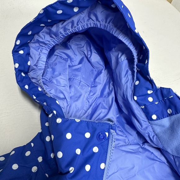 The North Face Kids Blue Polka Dot Jacket size M (10/12) inside is puffer - Picture 7 of 11